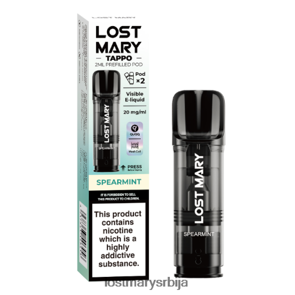 Lost Mary Price- лост Мари таппо напуњене махуне - 20мг - 2пк метвица FRVFV4176
