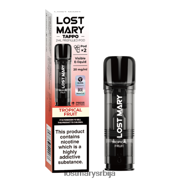 Lost Mary Vape Srbija- лост Мари таппо напуњене махуне - 20мг - 2пк тропско воће FRVFV4182