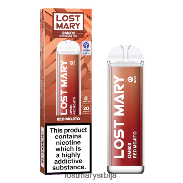 Lost Mary Puffs- лост Мари км600 вапе за једнократну употребу црвени мојито FRVFV4164