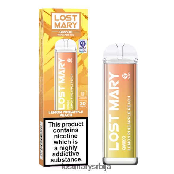Lost Mary Srbija- лост Мари км600 вапе за једнократну употребу лимун ананас бресква FRVFV4163