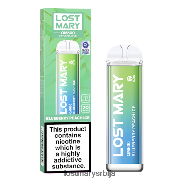 Lost Mary Vape- лост Мари км600 вапе за једнократну употребу боровница бресква лед FRVFV4161