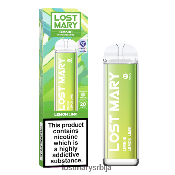 Lost Mary Vape Sale- лост Мари км600 вапе за једнократну употребу лимун лимете FRVFV4168