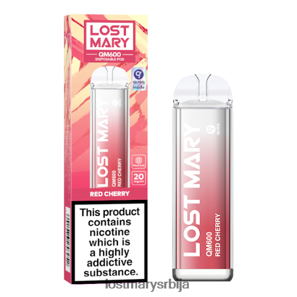 Lost Mary Vape Srbija- лост Мари км600 вапе за једнократну употребу црвена трешња FRVFV4162
